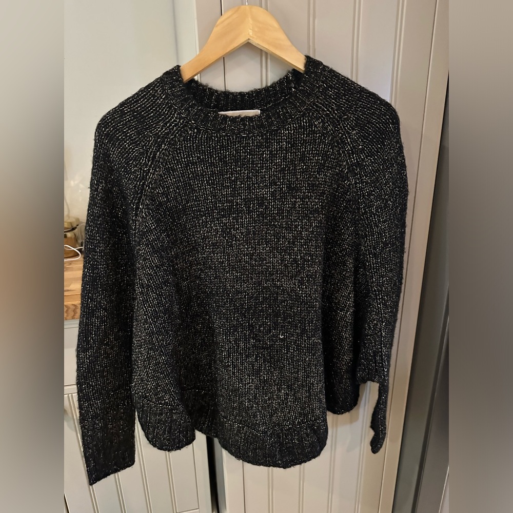 Michael Kors Poncho Sweater w/ Removable Faux Fur